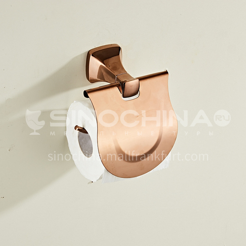 Bathroom simple rose gold stainless steel towel rack with cover80806